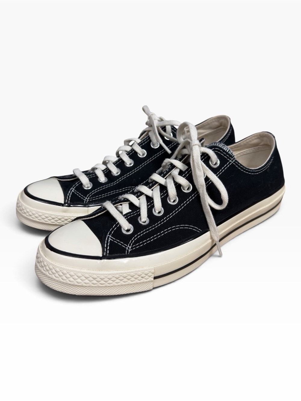 Converse Chuck 70 Low Top Black Canvas Sneakers Mens 9.5 Womens 11 EU 43 Retro